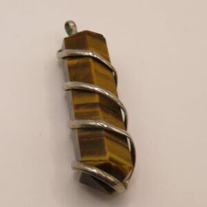 Tiger Eye Wire Wrap Pendant